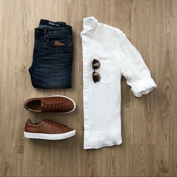 Cognac Brown Sneakers Banana Republic 